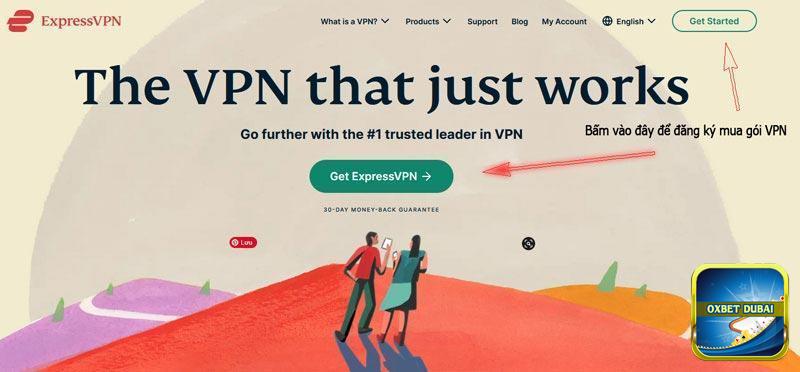 Truy cập vào ExpressVPN tại trình duyệt của bạn