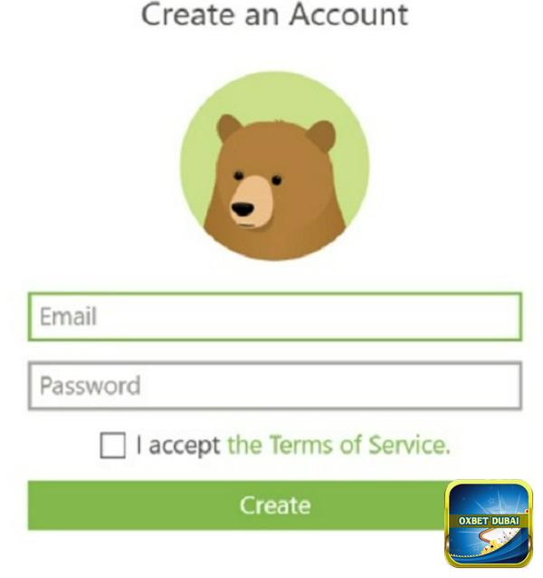 Bạn tạo tài khoản TunnelBear