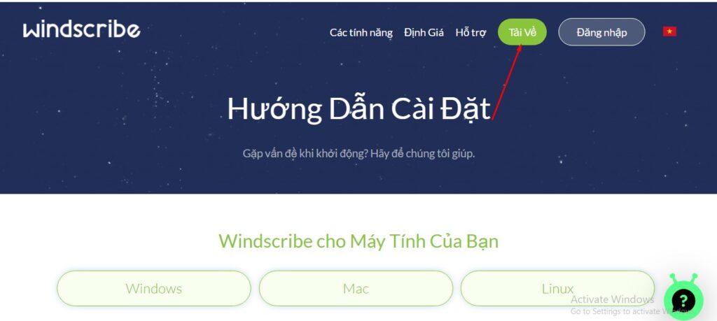 Chọn mục tải phần mềm về thiết bị