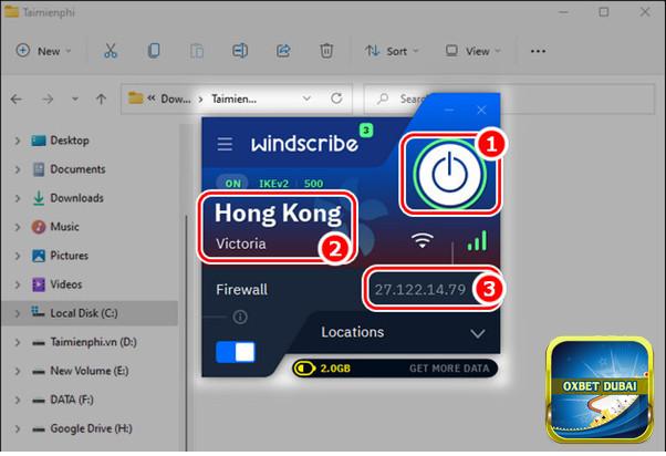 Hoàn thành cách fake IP bằng Windscribe 