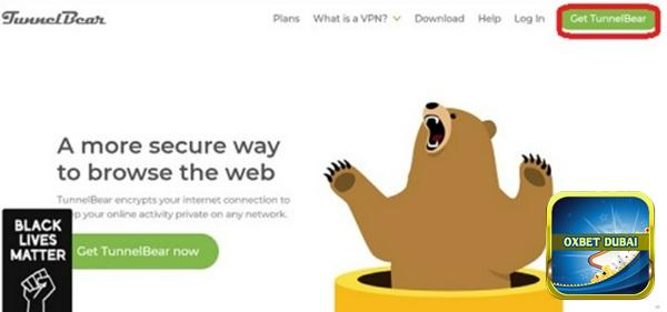 Nhấn "Get TunnelBear"