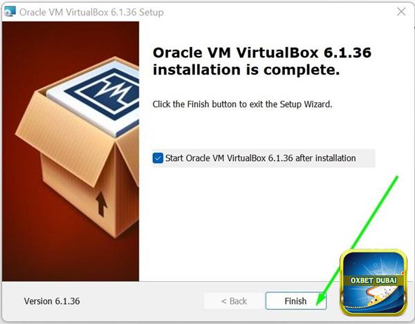 Nhấn “Finish”